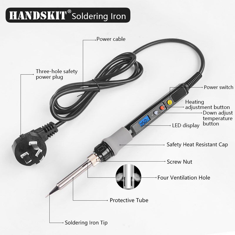 极速220V 80W Digital Soldering ICron kit Adjust Temperature