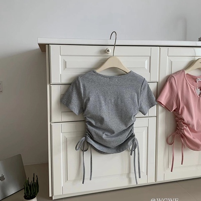 极速现代舞蹈服女形体练功服抽绳上衣教师中N国古典舞艺考训练演