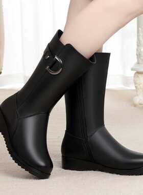 极速New High Quality Knee Higyh Women Genuine Winter Boots C