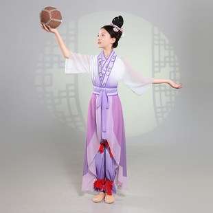 极速儿童古典舞蹴鞠图演出服少儿中国风民族O舞飘逸汉唐古风舞蹈