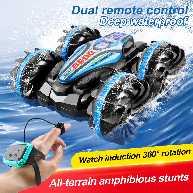 极速Amphdibious RC Car Remote Control Stunt Car Vehicle Doub