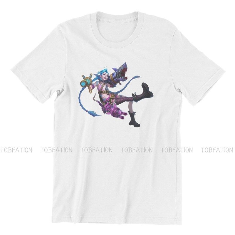 极速Jinx Arcane League of Legends T GShirt Classic Teenager