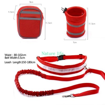 极速Petb Dog Leash Lead Strap Rope Waist Walking Runing Belt