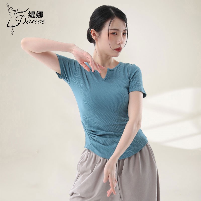 极速现代舞蹈服女夏短袖上衣成人B艺考形体练功服中国古典舞教师