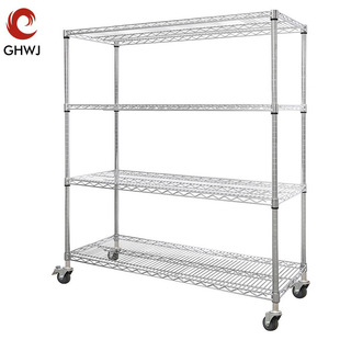 四层电商分拣车仓房物流拣货车镀铬防静电手推车线网货架搬运车