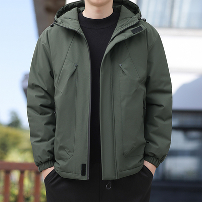 大码棉衣男款冬季胖子宽松加肥加大棉服户外运动加厚保暖棉袄外套