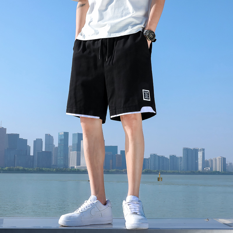 纯棉短裤男士夏季2025新款胖子大码五分大裤衩宽松休闲运动中裤子