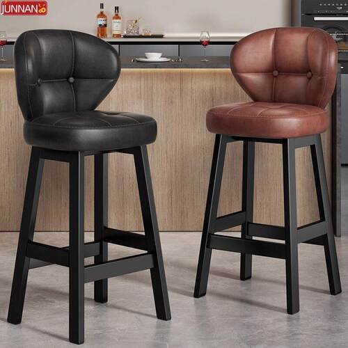 Bar counter chair, home iron high legged stool, light luxury