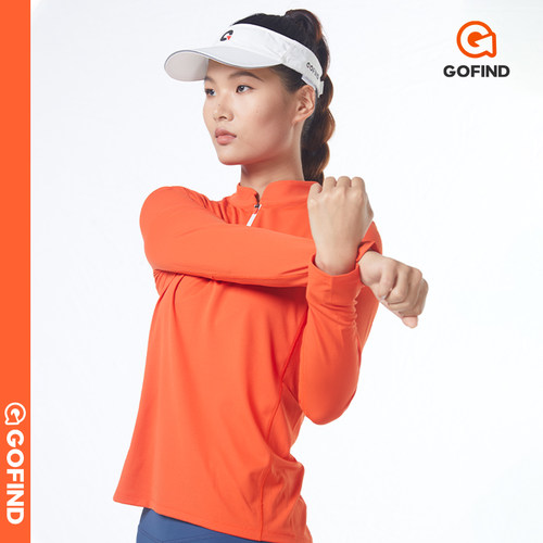 果凡运动速干衣秋季立领半拉链开衫长袖T恤透气轻薄男女户外跑步