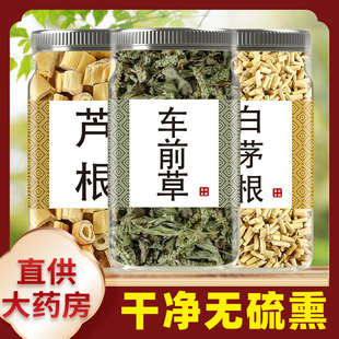 芦根白茅根车前草组合茶包中药材正品车钱草白毛根矛新鲜泡水和加