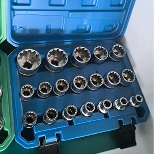 12角梅花齿型套筒 1/2大飞异型套头套装/17/19/21棘轮扳手8-36mm