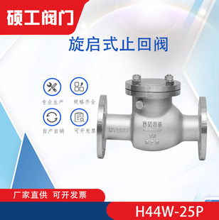 25P不锈钢304 厂家直供 H44W 止回阀 316L实力厂家现货 法兰旋启式