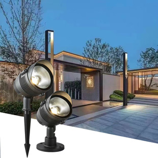 led户外防水射灯10W20W30W别墅花园照树插地灯室外草坪景观投光灯