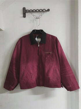 ERD忧郁的富二代底特律翻领长袖美式休闲帆布水洗做旧牛仔外套潮