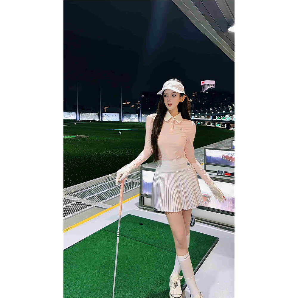 高尔夫服装女秋冬韩版高尔夫套装女高尔夫裙长袖高级显瘦网球女装