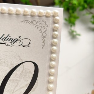 订婚婚礼桌卡香槟珍珠席位卡个性婚宴桌卡婚礼贵宾席主桌生日宴会