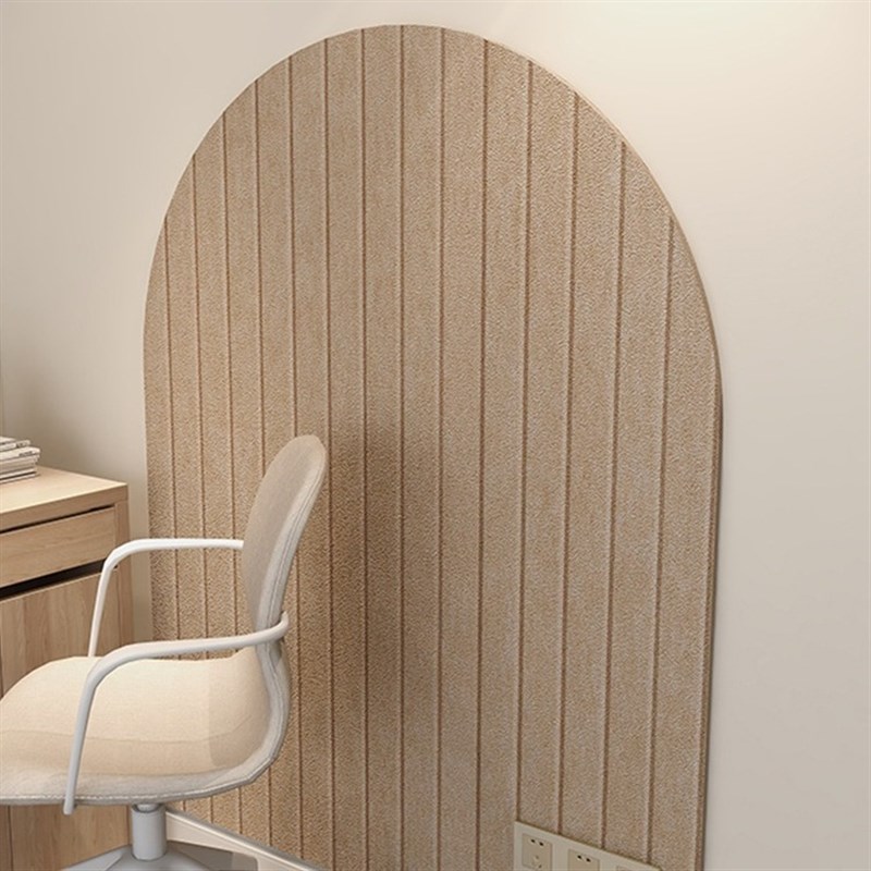 免打孔彩色毛毡板护墙贴墙面房间卧室装饰立体防撞自粘.遮丑背景