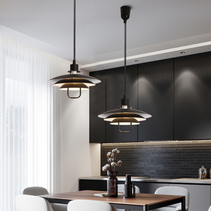 丹麦餐厅吊灯民宿咖啡厅饭店PH5创意吧台灯现代简约W铁艺飞碟灯具