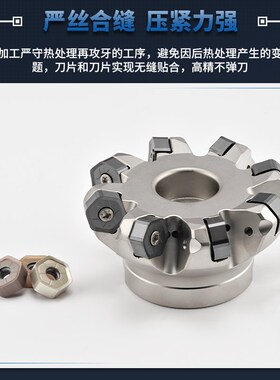 普拉米特NC45HX0906平面45度快进给铣刀盘HNGX0906双面12刃带内冷