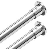 星美免打孔伸缩杆浴帘杆晾衣杆卧室窗帘杆衣柜杆304不锈钢支撑杆