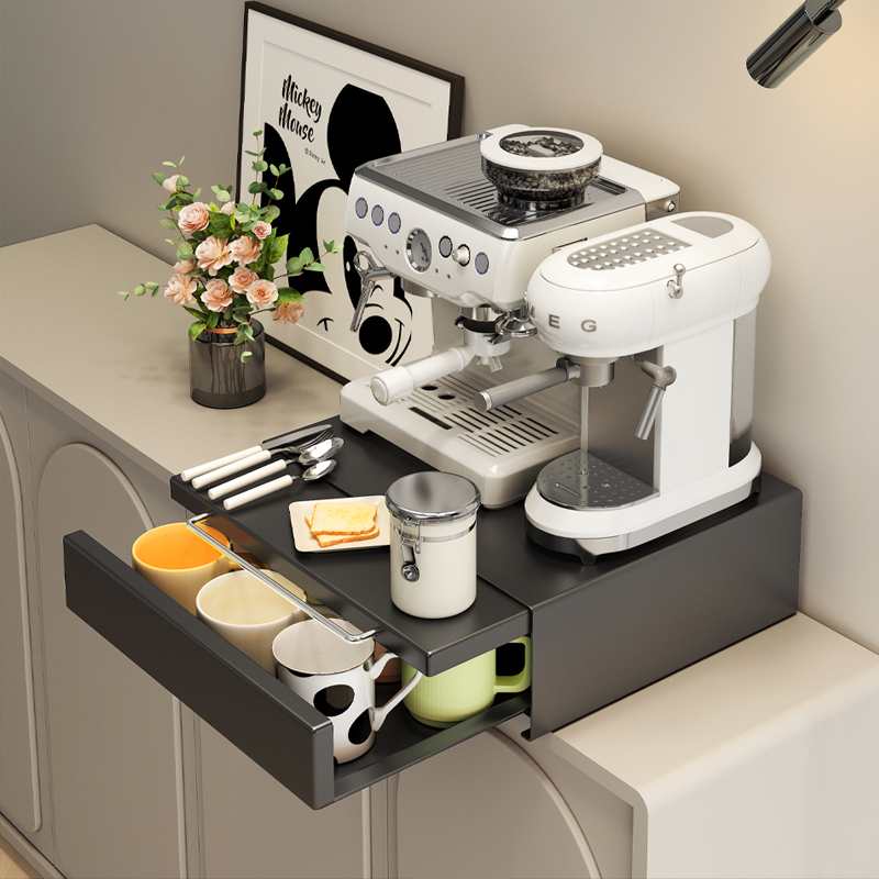 杯架防尘桌面水杯收纳柜咖啡台面置物架I咖啡机胶囊收纳架水吧架