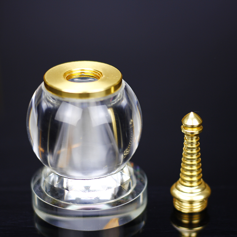 水晶工艺品水晶瓶舍利塔小号密封空瓶子装藏甘露丸的瓶子桌面摆件