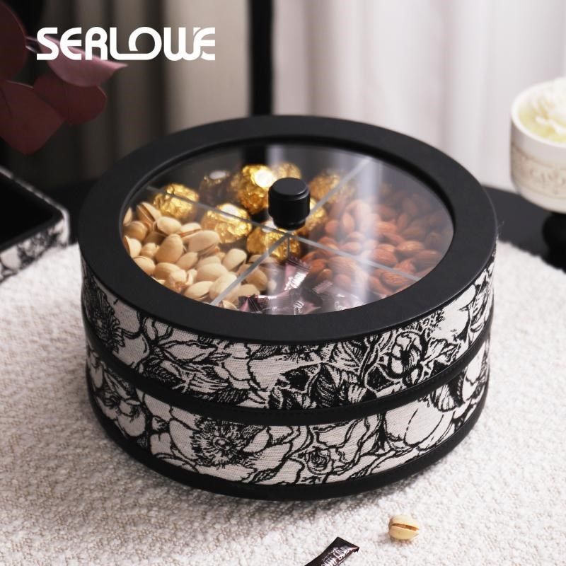 法式中古风干果盘家用客厅民宿轻奢高级感糖果零食分格密封收纳盒,家居饰品,果盘/果篓,淘宝优惠券,粉丝福利购,淘宝优惠卷