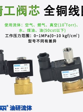 直动式流体控制阀WAB31-01/AB33-02/GAB41-03/WAG34-03/GAG44-02