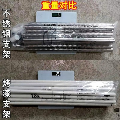 蚊帐支架杆加粗加厚家用方顶杆配件烤漆落地蚊帐杆子床架支撑杆子