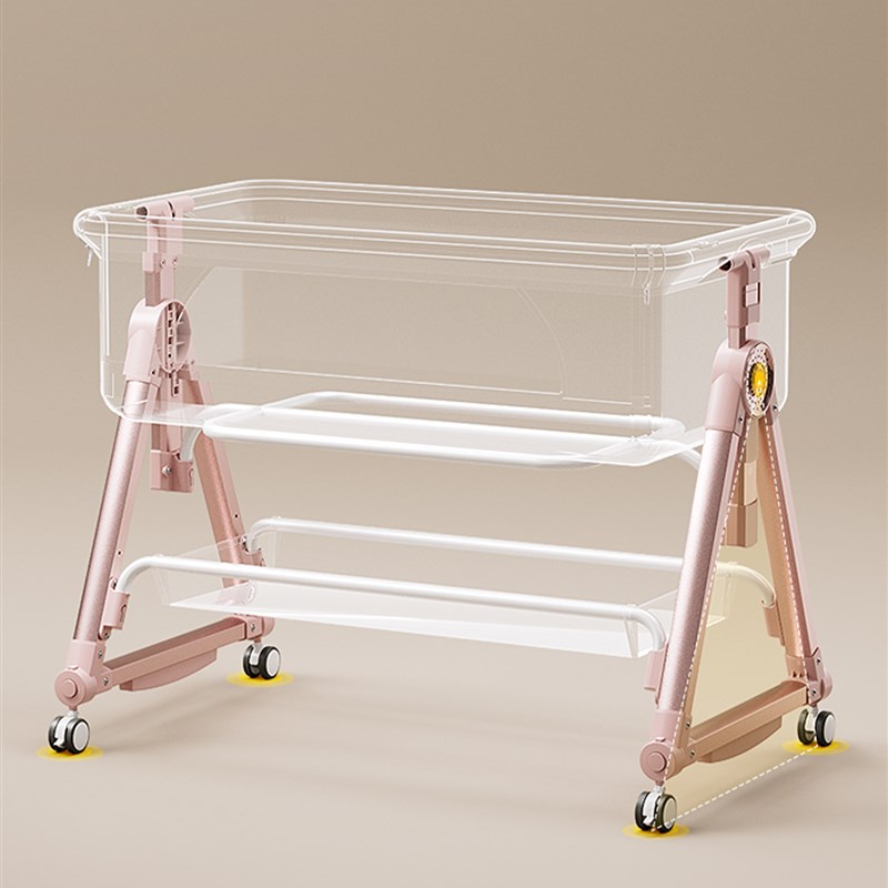 巴比特婴儿床多功能m便携式宝宝床可折叠移动摇篮床新生儿拼接大