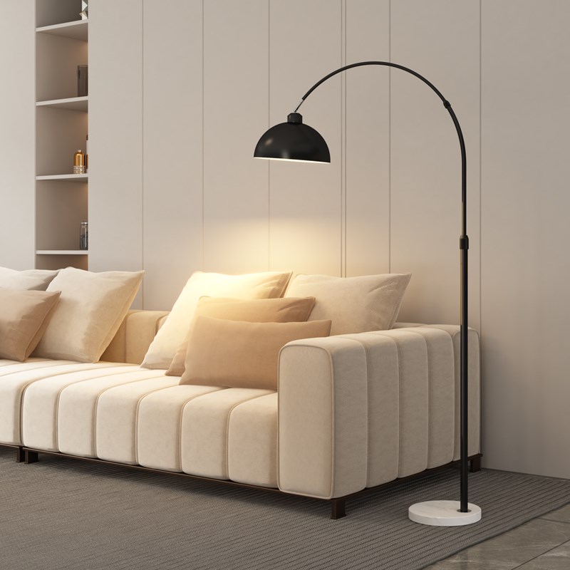 奶油风钓鱼落地i灯 客厅沙发旁卧室书房茶室可伸缩立式阅读氛围灯