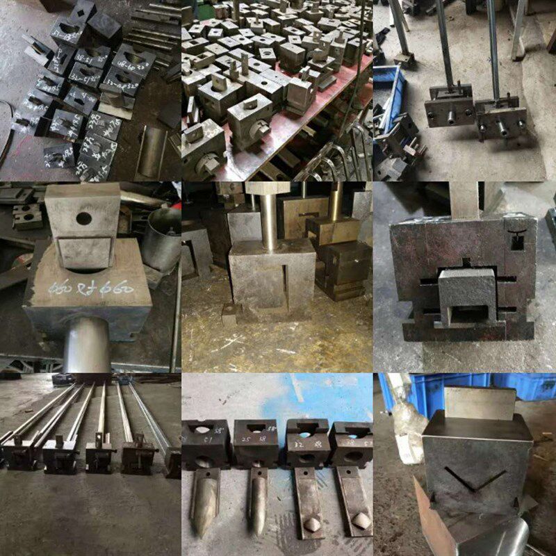 抖音方管压尖头不锈钢切断模具圆管打孔冲针制品角铁椭圆锤锻耐磨
