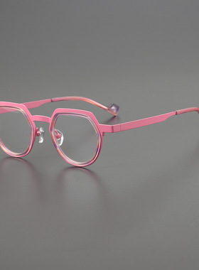 深圳高品多边形钛合金眼镜框男女款眼镜可配近视防蓝光眼镜76867