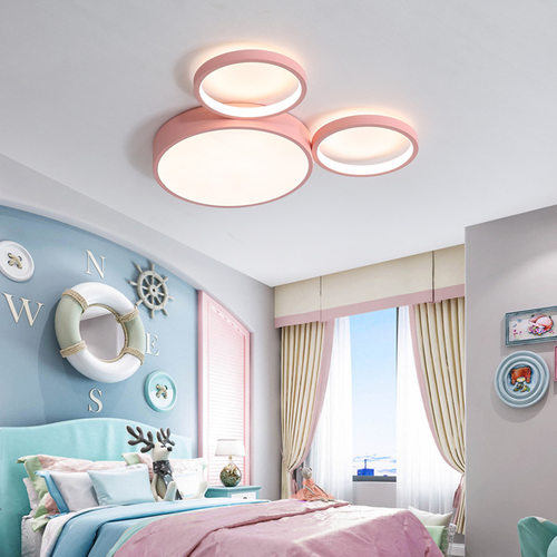 2020新款可爱鼠儿童房灯led创意圆形吸顶灯现代简约男女孩卧室灯