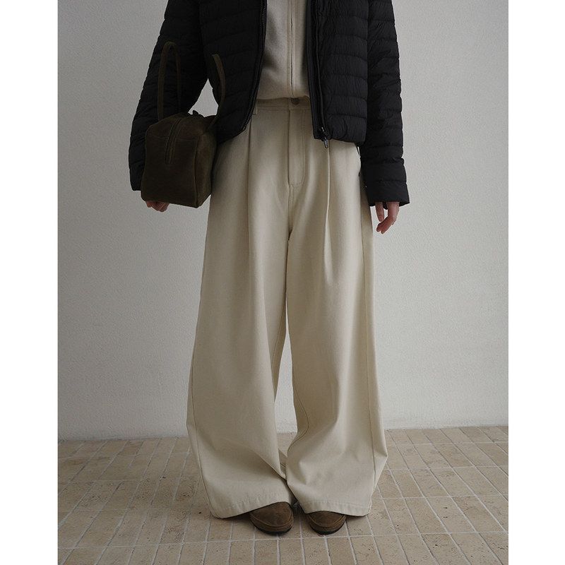 新款阔腿裤女EVERTRUE2025冬季