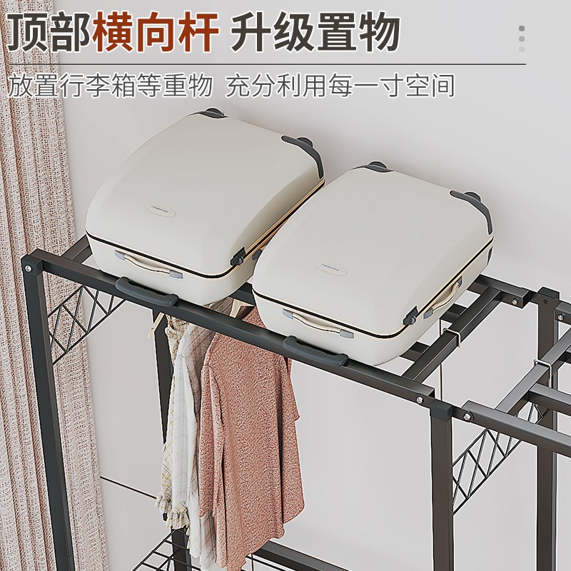 一体免安装衣柜家用卧室简易布衣A柜折叠布柜子出租房衣橱结实耐