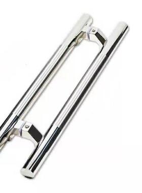 采购产品38管加厚不锈钢斜脚拉手，玻璃门拉手，白钢，中砂，马蹄