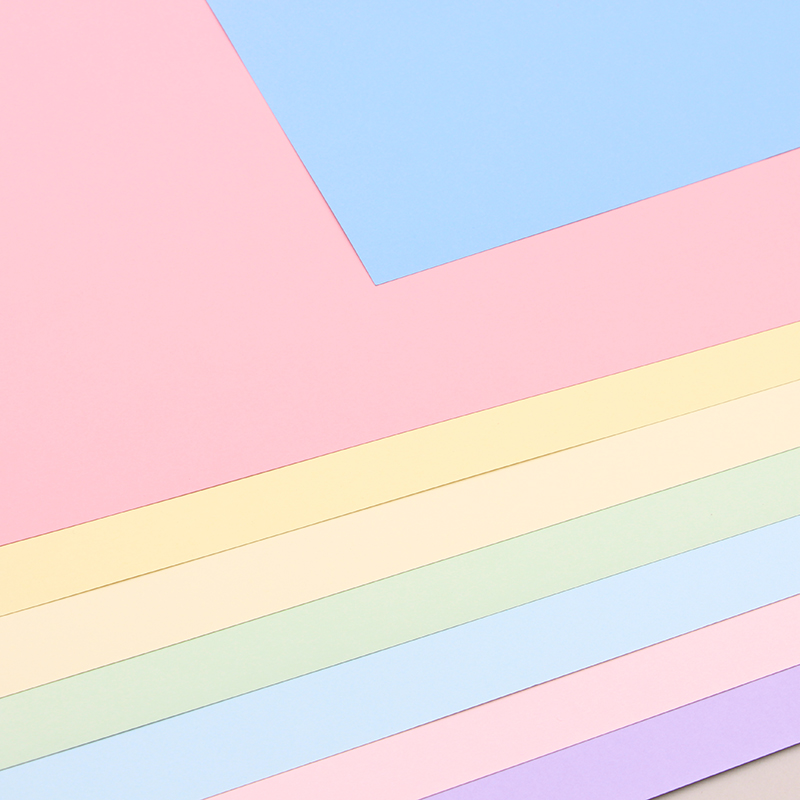 马卡龙色卡纸4K8K/A2A3全开A4背景摄影手工diy绘画立体书直播云