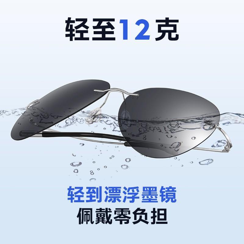 (LPAILON)24款超輕鈦偏光太陽(yáng)鏡男士開車日夜兩用變色鏡