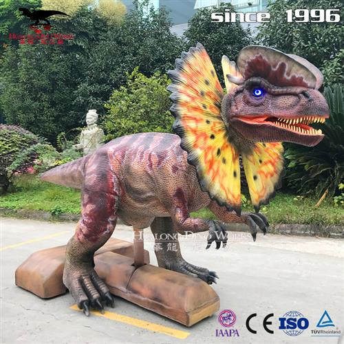 恐龙主题乐园骑乘行走恐龙仿真双冠龙大唐不夜城文旅引流摆件模型