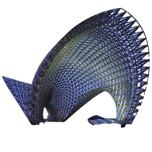 厂家制作大型不锈钢廊架雕塑园林景观金属镂空艺术景区标志性廊架