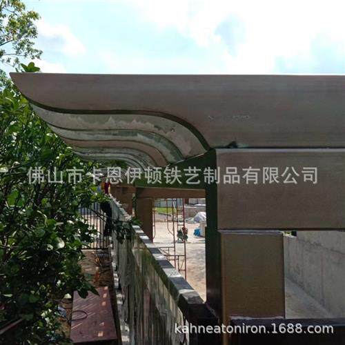 景观钢结构不锈钢大门楼铁艺格栅铝合金廊架屏风厂家施工和安装