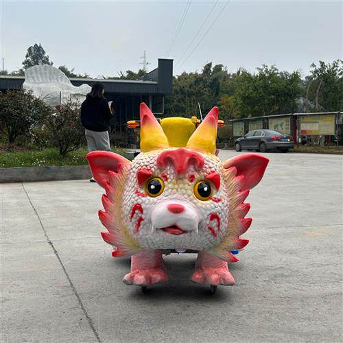 遥控启动双电瓶恐龙车儿童车摇头发光带音乐广场游乐场设备公园