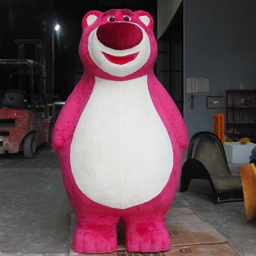 玻璃钢草莓熊雕塑商场网红美陈雕塑摆件草莓熊雕塑摆件