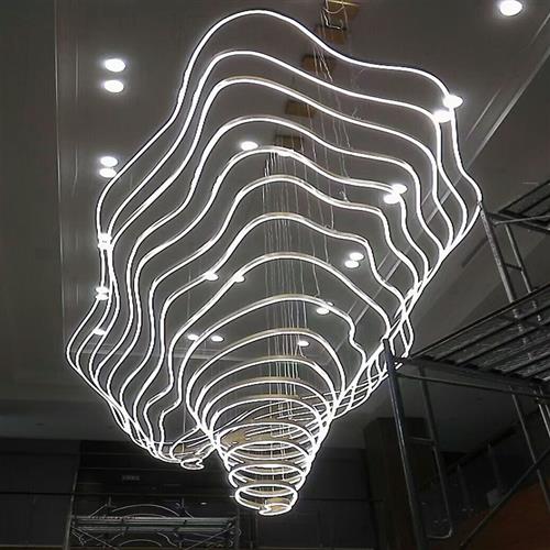 轻奢酒店工程吊灯现代简约客厅灯大气别墅复试楼展厅大堂前台大厅