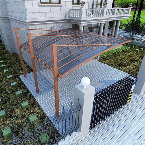 户外停车棚不锈钢大门楼铁艺格栅铝合金廊架屏风厂家施工和安装