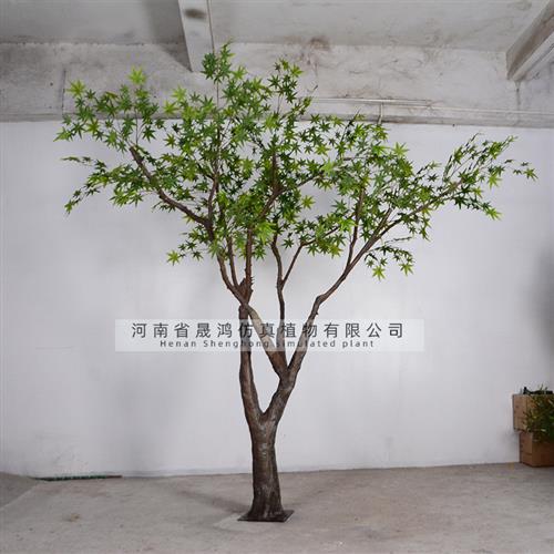 仿真枫树定制盆栽大型景观树户外盆景树假绿植定做枫杨树摆件