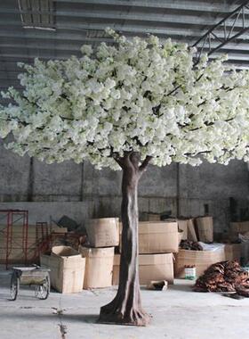 人造仿真白色樱花树大型桃花树园林造景商场布置景观婚礼装饰许愿