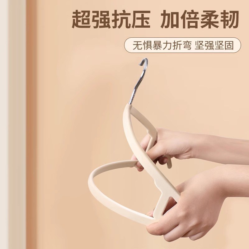 植绒衣架防滑无痕加厚2025新款B防肩角家用衣撑挂衣晾衣架加宽衣