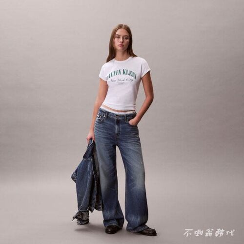 CK JEANS韩国直邮26春修身圆领女士时尚百搭短袖休闲T恤47F815G